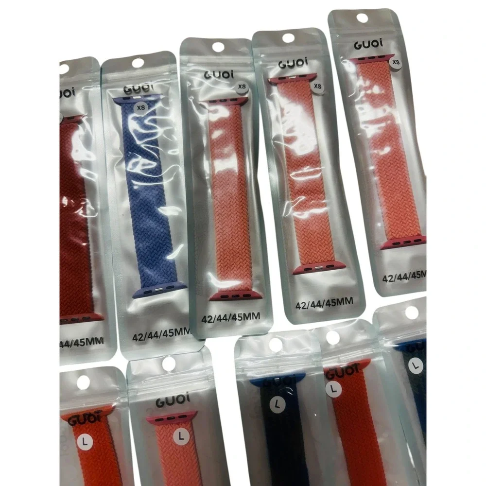GUOI Nylon Sport Loop Watch Band for Apple Watch‎ 42 44 45mm Multiple Colors